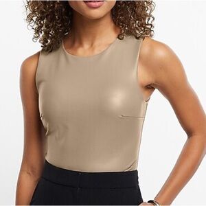 Express Tan Sleeveless Bodysuit